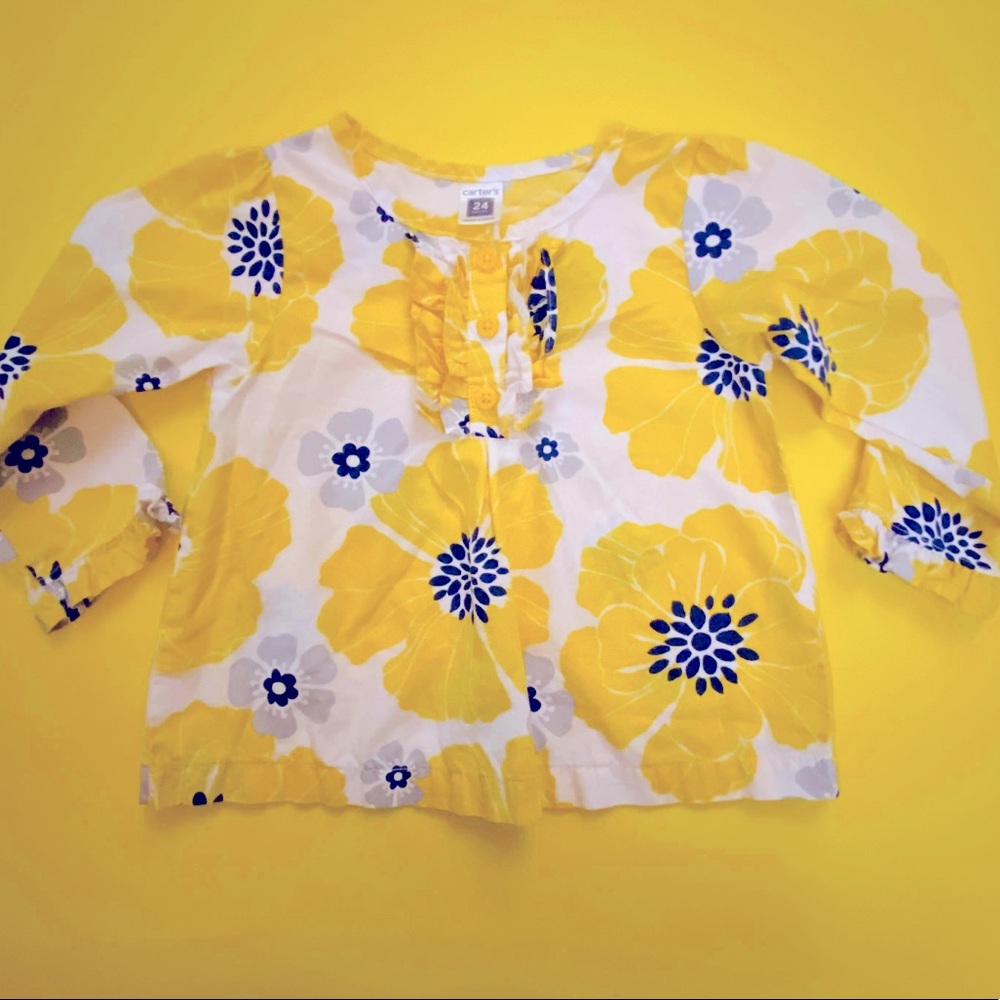 Long sleeve, toddler, flowered blouse from Carter’s